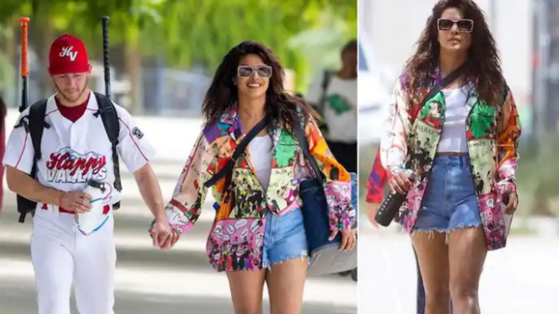 Priyanka Chopra in Printed Shirt And Insanely Hot Shorts