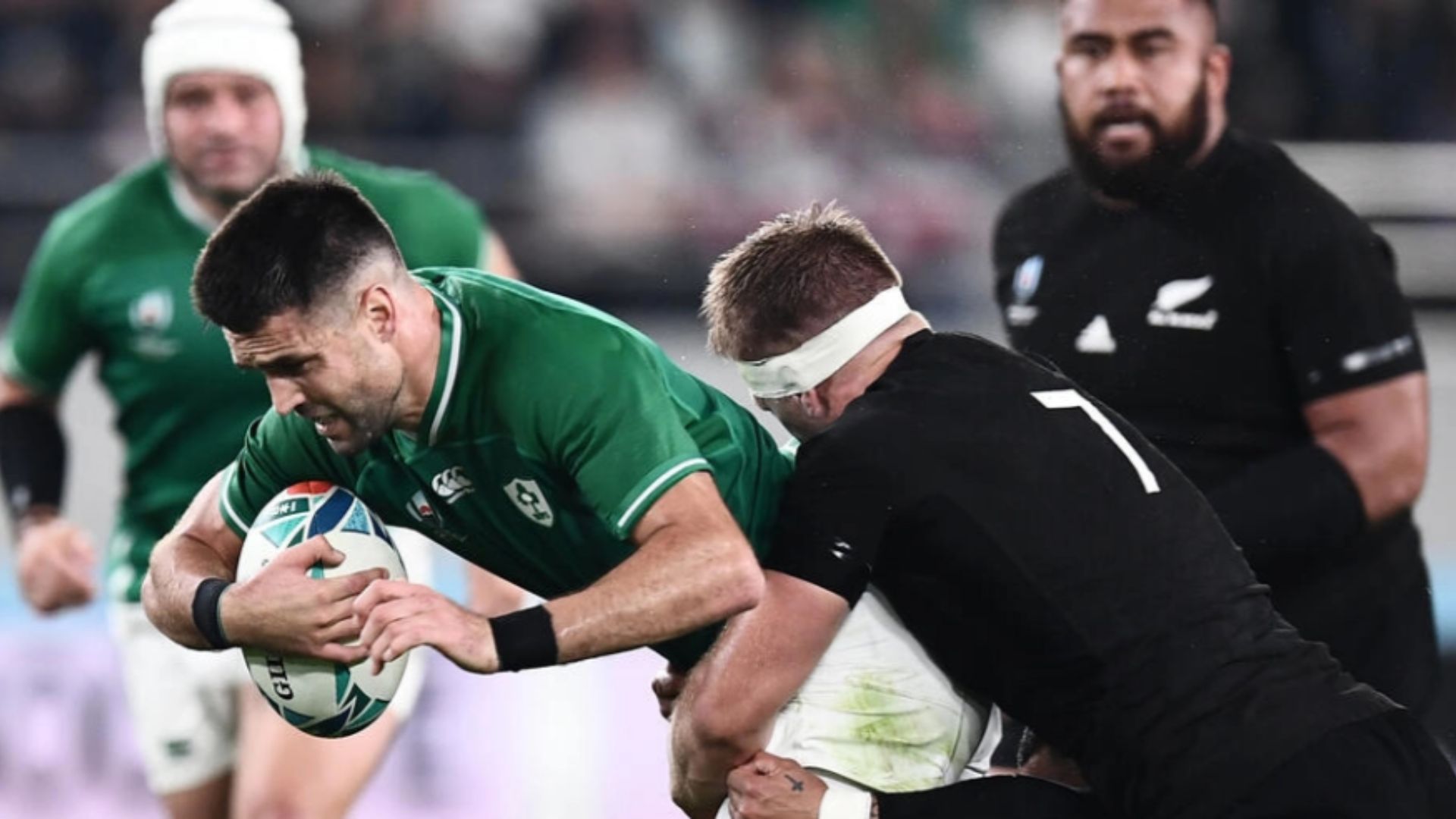 Enduring an onslaught All Blacks get physical against Irelands threat