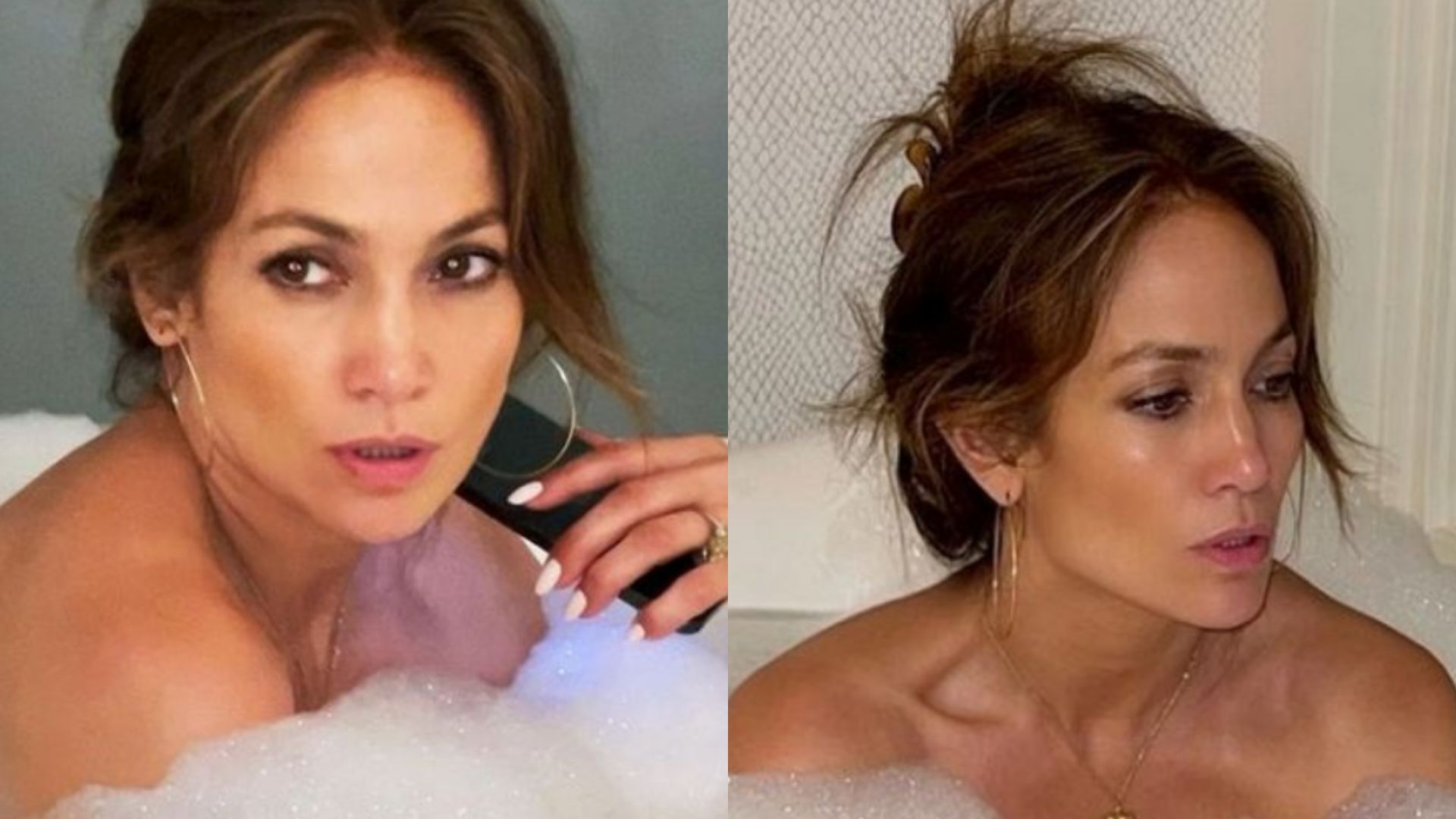 Jennifer Lopez exposes herself as she presents in shower for hot snaps