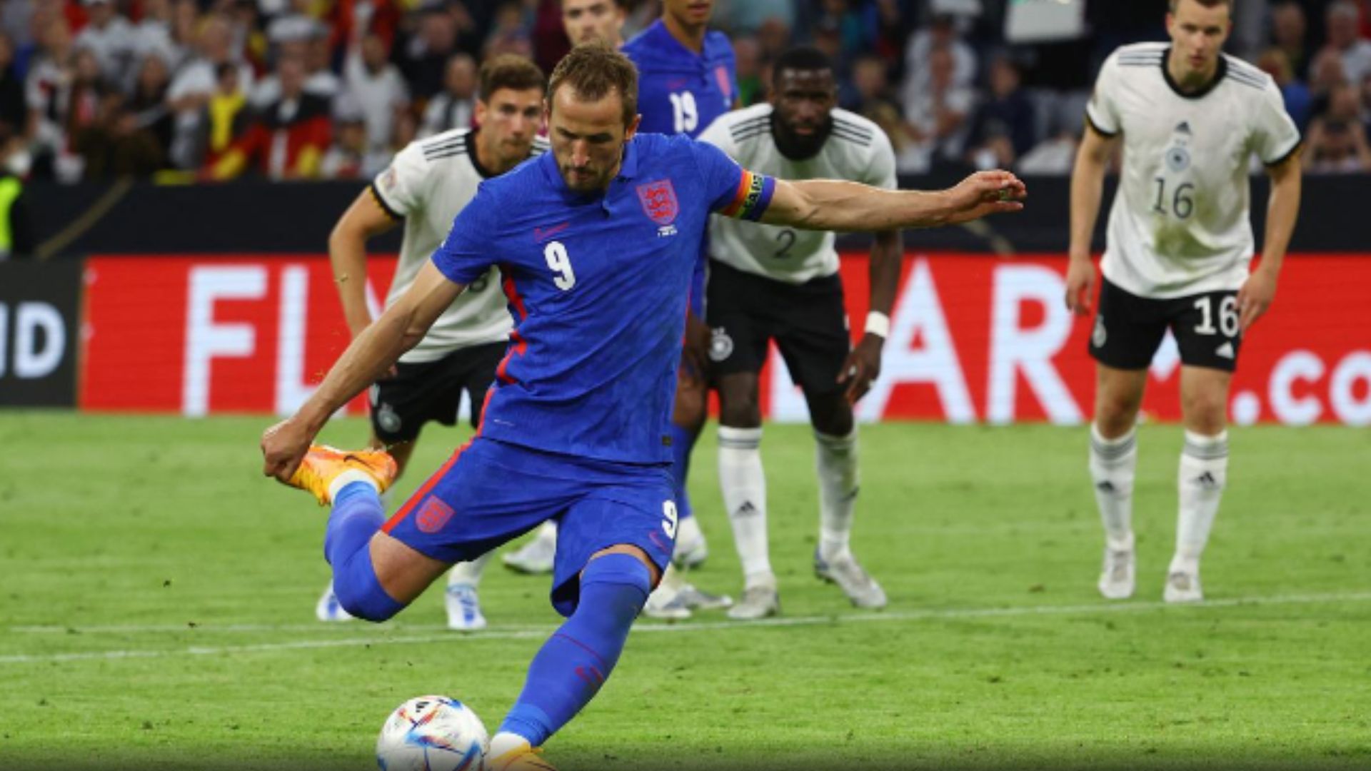 Kanes penalty procures England to draw against Germany Italy wins