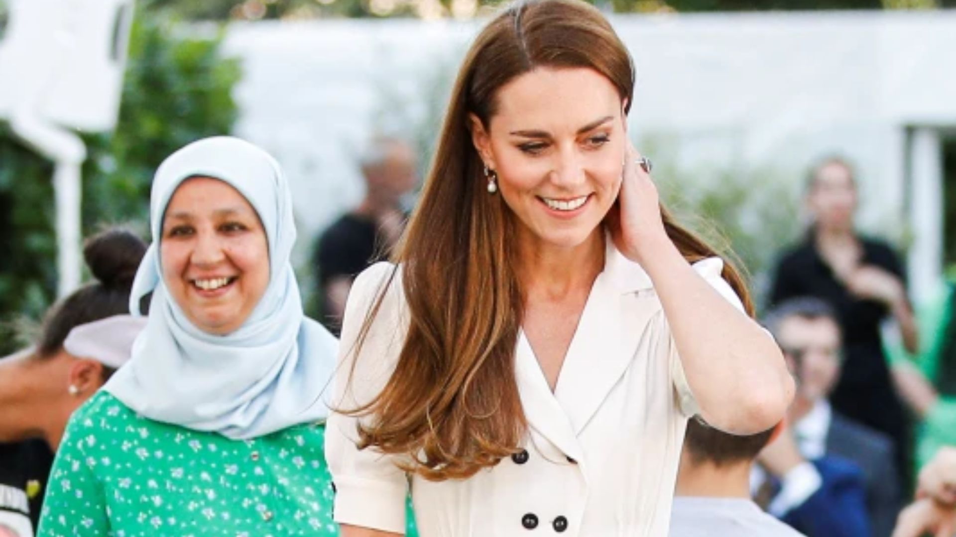 Kate Middleton conveys summer style in £2450 white silk dress