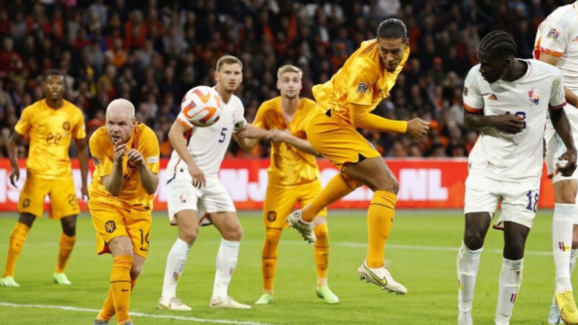 Netherlands win Nations League group with captain Virgil van Dijks header