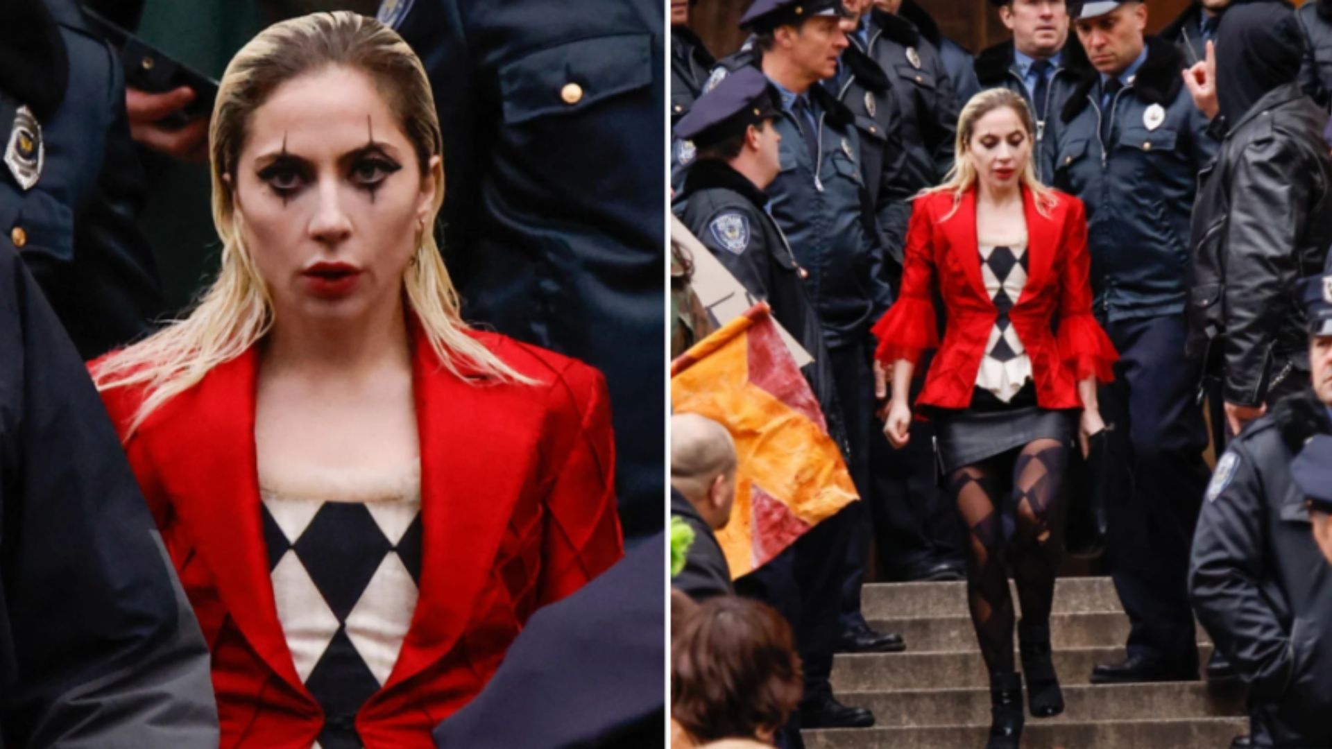 Lady Gaga is the ideal Harley Quinn in first-look pictures